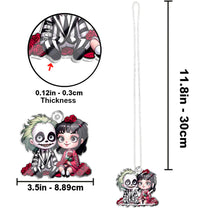 Load image into Gallery viewer, Personalized Horror Couple Car Ornament Custom Name Gift