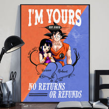 Load image into Gallery viewer, Personalized Canvas Poster with Custom Names Engagement Gift