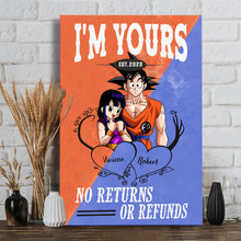 Load image into Gallery viewer, Personalized Canvas Poster with Custom Names Engagement Gift