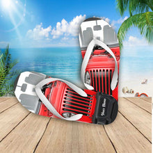 Load image into Gallery viewer, Personalized Jeep Flip Flops Custom Name for Beach Lovers