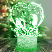 Load image into Gallery viewer, Personalized Nightmare Shaped Plaque Light Base with Custom Names Gift for Couples
