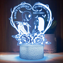 Load image into Gallery viewer, Personalized Nightmare Shaped Plaque Light Base with Custom Names Gift for Couples