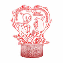 Load image into Gallery viewer, Personalized Nightmare Shaped Plaque Light Base with Custom Names Gift for Couples
