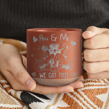 Load image into Gallery viewer, Personalized Engraved Pottery Mug Custom Name Gift for Couples