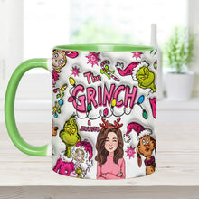 Load image into Gallery viewer, Personalized Grinch Accent Mug Custom Name Christmas Gift