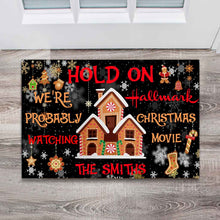 Load image into Gallery viewer, Personalized Christmas Doormat with Family Name - Holiday Decor