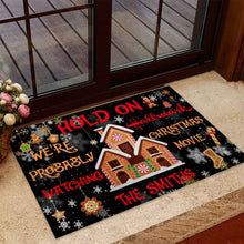 Load image into Gallery viewer, Personalized Christmas Doormat with Family Name - Holiday Decor