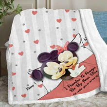 Load image into Gallery viewer, Personalized Couple Blanket I Promise To Always Be By Your Side Gift