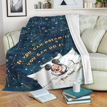 Load image into Gallery viewer, Personalized Mouse Blanket Custom Name Cozy Gift for Kids