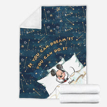Load image into Gallery viewer, Personalized Mouse Blanket Custom Name Cozy Gift for Kids