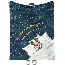 Load image into Gallery viewer, Personalized Mouse Blanket Custom Name Cozy Gift for Kids