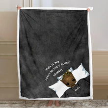 Load image into Gallery viewer, Personalized Leave Me Alone Blanket Custom Name for Birthdays