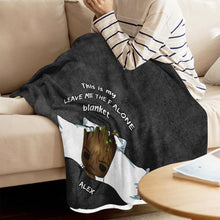 Load image into Gallery viewer, Personalized Leave Me Alone Blanket Custom Name for Birthdays