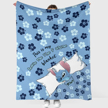 Load image into Gallery viewer, Personalized Leave Me Alone Blanket Custom Name Gift for Her
