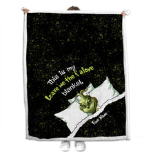 Load image into Gallery viewer, Personalized Grinch Leave Me Alone Blanket Custom Gift for Christmas