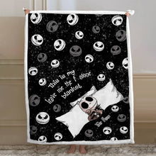 Load image into Gallery viewer, Personalized Nightmare Blanket Leave Me Alone Gift for Halloween