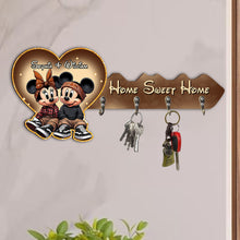 Load image into Gallery viewer, Personalized Wooden Key Rack Home Sweet Home Custom Gift