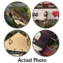 Load image into Gallery viewer, Personalized Wooden Key Rack Home Sweet Home Custom Gift
