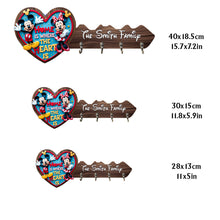 Load image into Gallery viewer, Personalized Home Is Where The Heart Is Key Rack Custom Name Family Gift