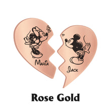 Load image into Gallery viewer, Personalized Matching Pendant Necklace for Couples with Custom Names