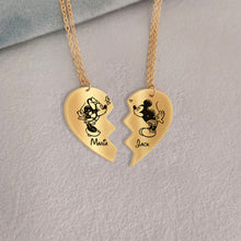 Load image into Gallery viewer, Personalized Matching Pendant Necklace for Couples with Custom Names