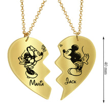 Load image into Gallery viewer, Personalized Matching Pendant Necklace for Couples with Custom Names