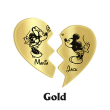 Load image into Gallery viewer, Personalized Matching Pendant Necklace for Couples with Custom Names
