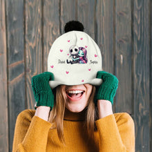 Load image into Gallery viewer, Personalized Couple Beanie Hat Custom Name Gift for Christmas