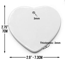 Load image into Gallery viewer, Personalized Ceramic Heart Ornament Custom Name for Couples Gift