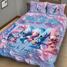 Load image into Gallery viewer, Personalized Ohana Quilt Set with Custom Names for Couples