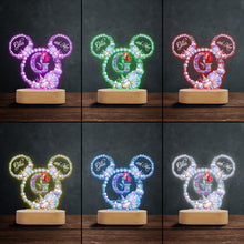 Load image into Gallery viewer, Personalized Mermaid Ocean Pearl Wreath Kids Acrylic Light Base