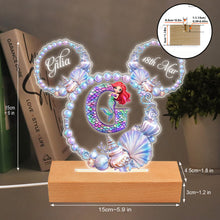 Load image into Gallery viewer, Personalized Mermaid Ocean Pearl Wreath Kids Acrylic Light Base