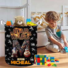 Load image into Gallery viewer, Personalized Star Wars Kid Storage Basket Durable Laundry Organizer