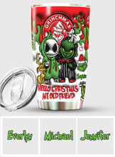 Load image into Gallery viewer, Personalized Grinch Christmas Tumbler with Custom Name Gift