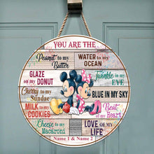 Load image into Gallery viewer, Personalized Round Wood Sign Gift for Couple with Custom Names
