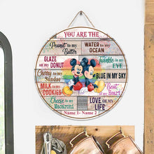Load image into Gallery viewer, Personalized Round Wood Sign for Couples LGBT Support Gift