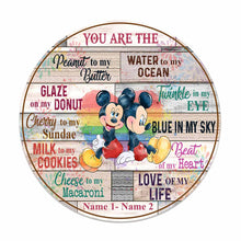 Load image into Gallery viewer, Personalized Round Wood Sign for Couples LGBT Support Gift