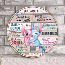 Load image into Gallery viewer, Personalized Round Wood Sign Custom Couple Gift Love of My Life