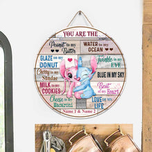 Load image into Gallery viewer, Personalized Round Wood Sign Custom Couple Gift Love of My Life