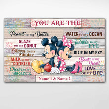 Load image into Gallery viewer, Personalized Couple Mouse Poster Custom Names Love Gift