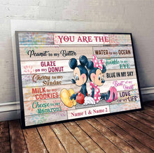 Load image into Gallery viewer, Personalized Couple Mouse Poster Custom Names Love Gift