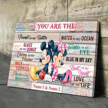 Load image into Gallery viewer, Personalized Couple Mouse Poster Custom Names Love Gift