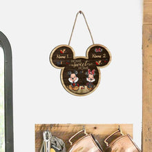 Load image into Gallery viewer, Personalized Mouse-Shaped Wood Sign Home Sweet Home Gift