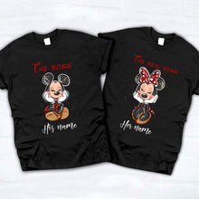 Load image into Gallery viewer, Personalized His & Her Mouse T-shirts Custom Name Gift