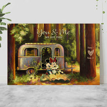 Load image into Gallery viewer, Personalized Camping Partners For Life Poster Custom Names Gift for Couples