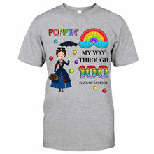 Load image into Gallery viewer, Personalized Teacher T-Shirt 100 Days of School Gift