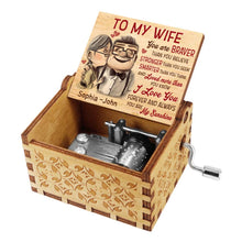 Load image into Gallery viewer, Personalized Hand Crank Music Box for Couples - You Are My Sunshine Gift