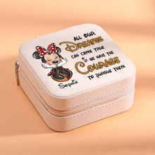 Load image into Gallery viewer, Personalized Mouse Jewelry Box Custom Name Pink Gift for Her