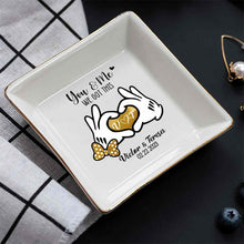 Load image into Gallery viewer, Personalized Couple Jewelry Dish Custom Name Gift for Anniversary