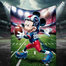Load image into Gallery viewer, Personalized Football Blanket Custom Name Gift for Fans